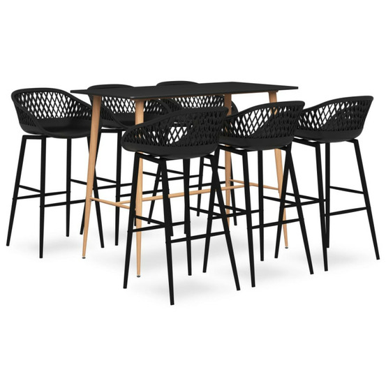 Ensemble de bar 7 pcs noir