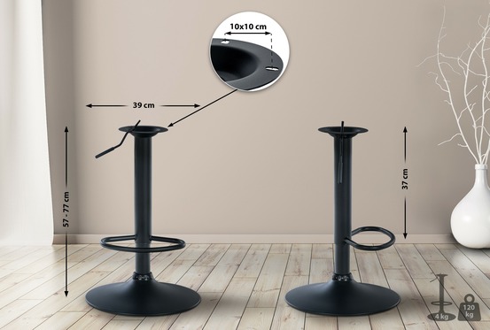 Structure xl pour tabourets de bar 10 x 10 cm