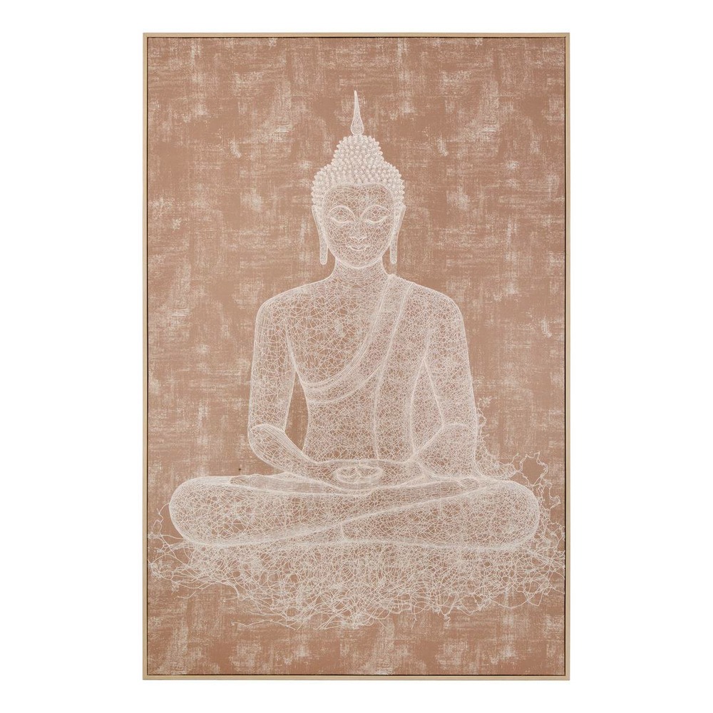 Toile imprimée shanka 78x118cm marron