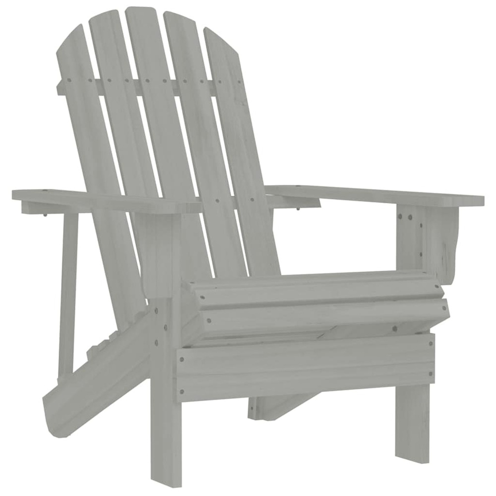 CHAISE DE JARDIN BOIS GRIS-(869662)