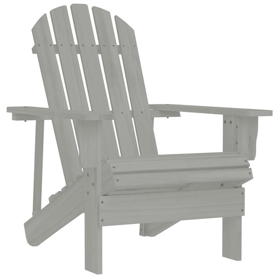 CHAISE DE JARDIN BOIS GRIS-(869662)