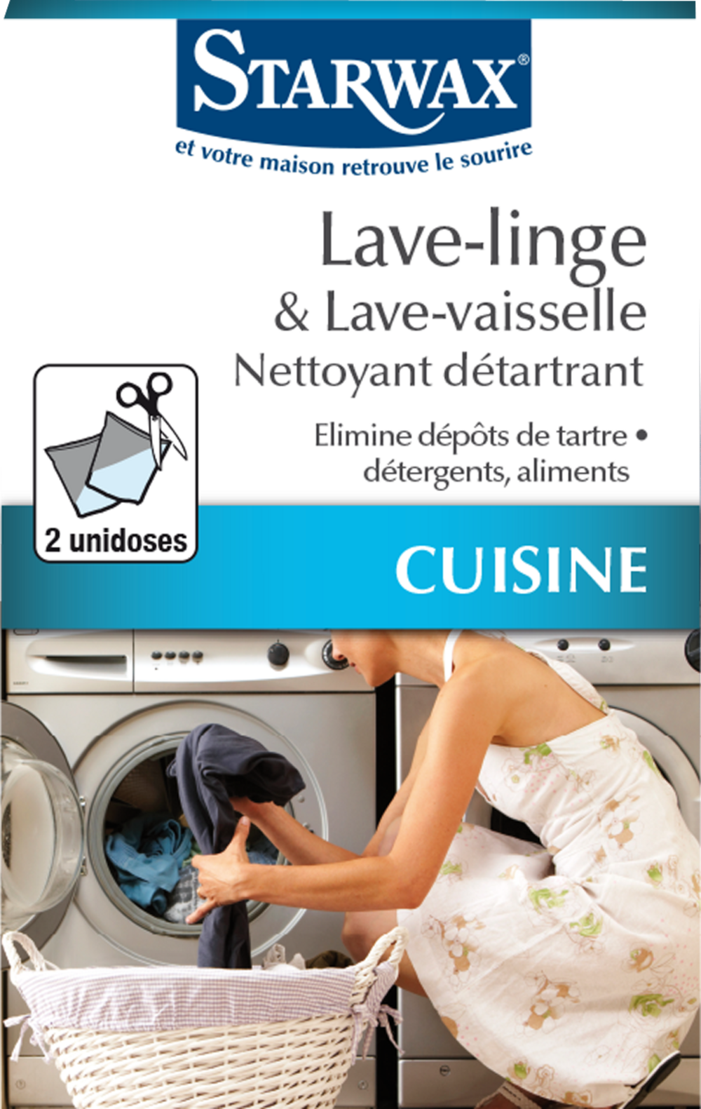Nettoyant détartrant lave-linge et lave-vaisselle starwax 2 x 75 g