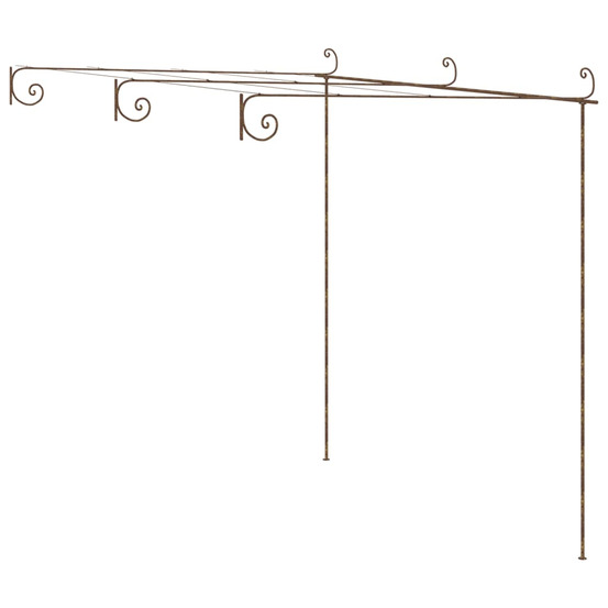 Pergola de jardin marron antique 3x3x2,5 m fer