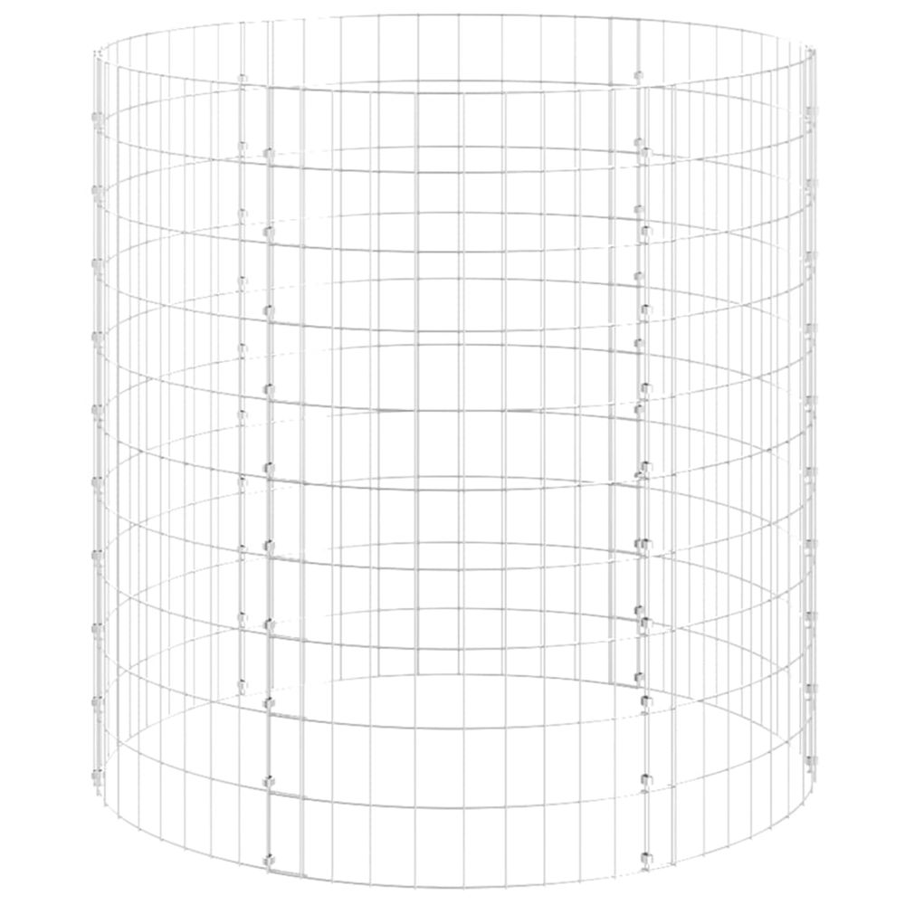 Poteau à gabion circulaire acier galvanisé ø100x100 cm