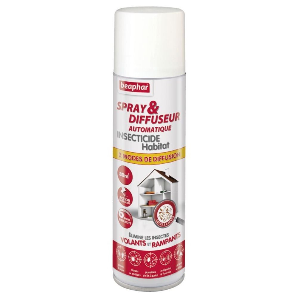 Spray & diffuseur automatique insecticide habitat - beaphar 500ml