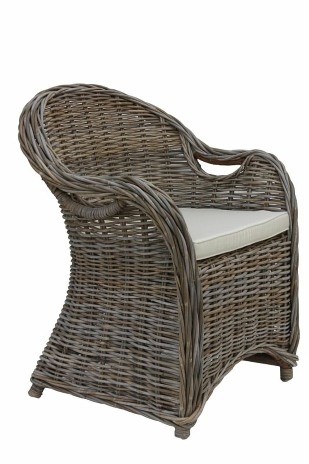 Chaise de jardin avec accoudoir grise 65 x 65 x 87