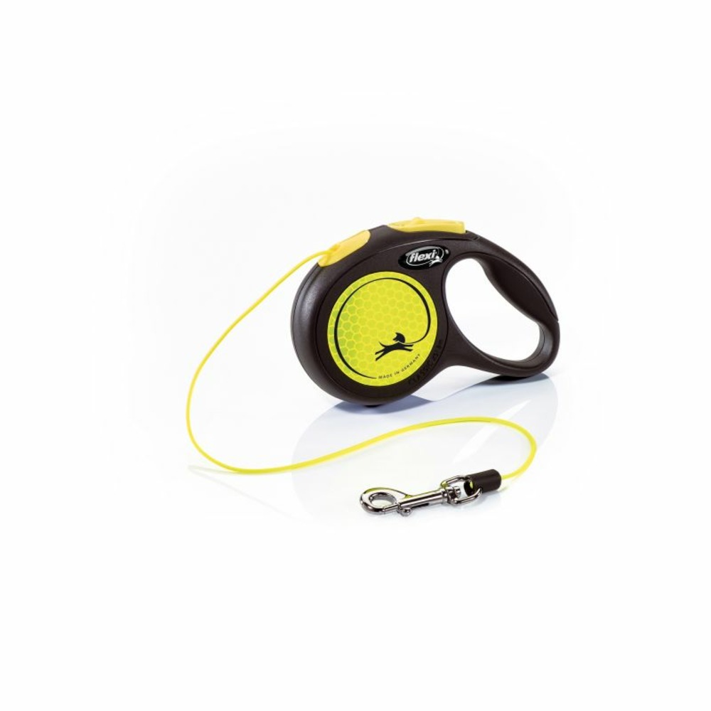 Laisse new neon xs cord 3 m black/ neon yellow flexi cl01c3-251-s-neoge