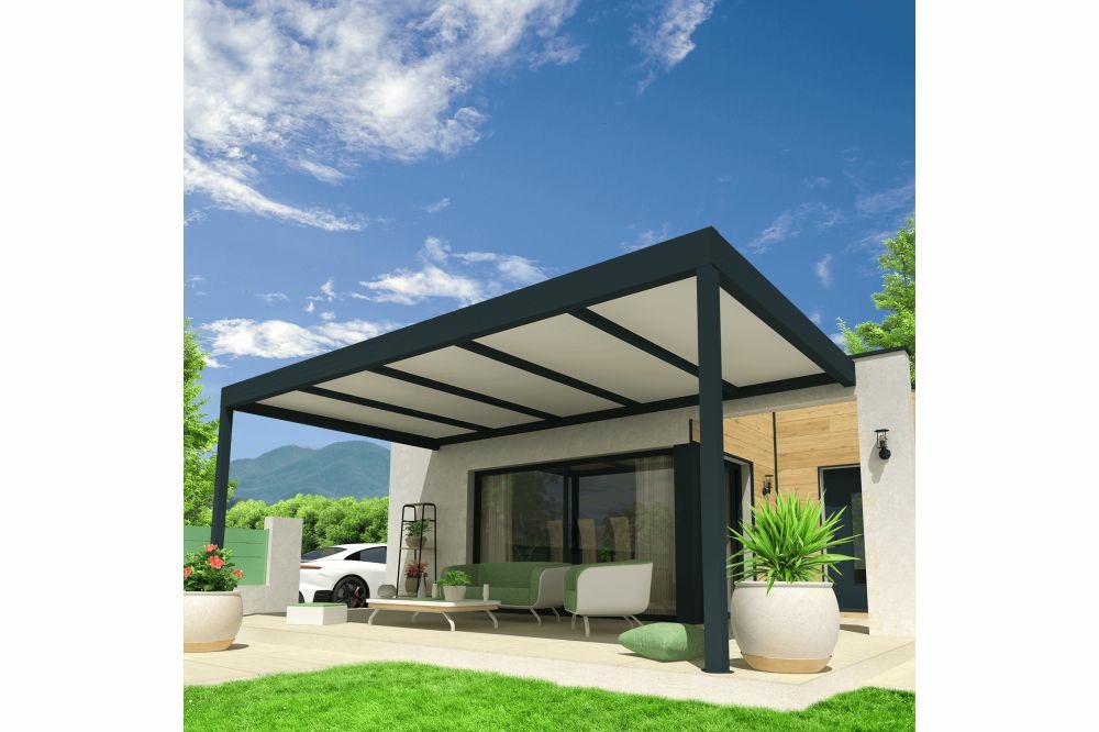 Pergola isotoit® modern gris anthracite 3,78x5,00m