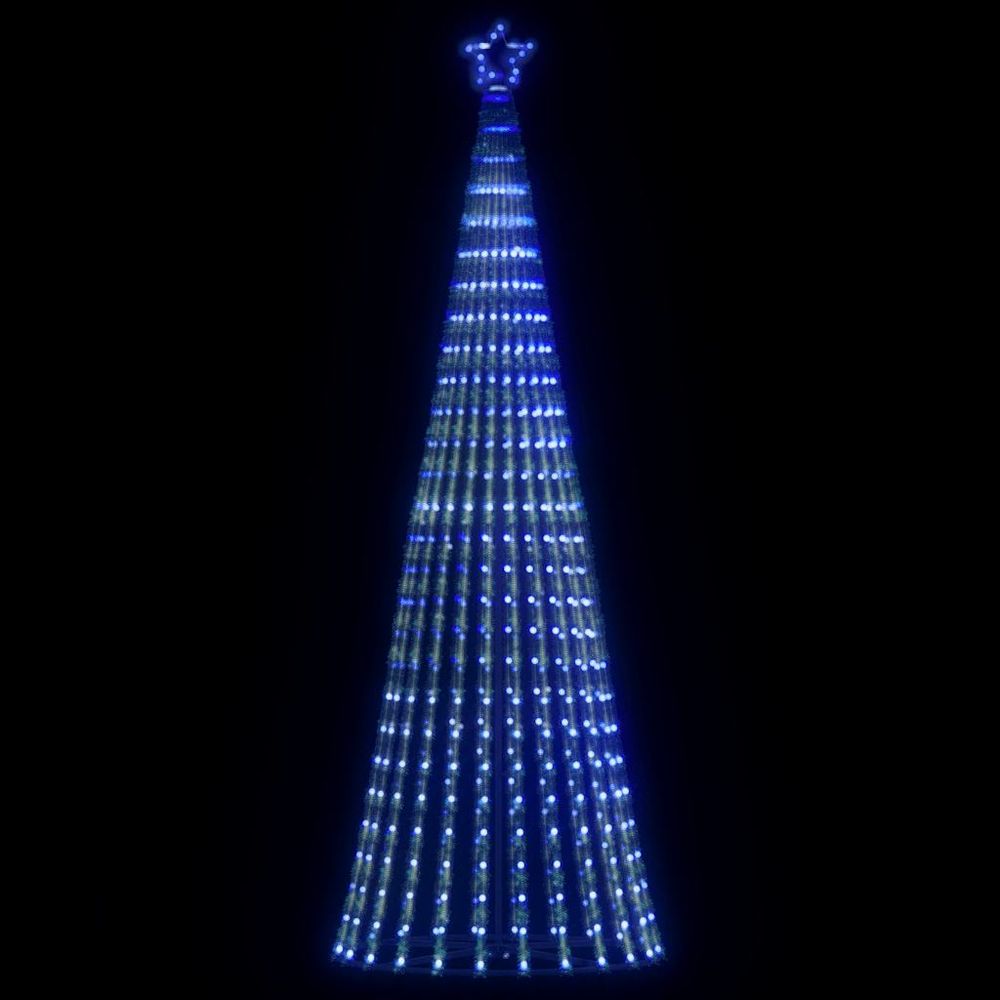 Sapin de noël lumineux led 8 modes jardin extérieur bleu 247 cm