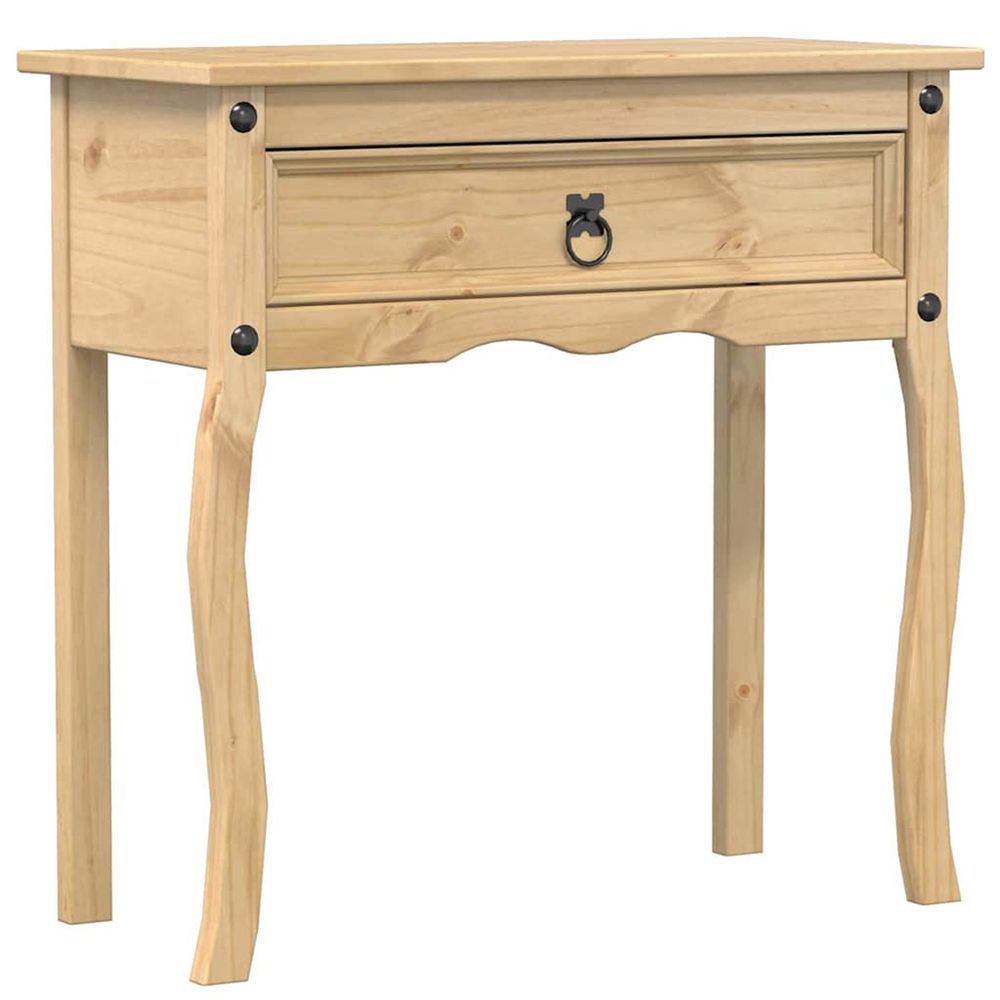 Table console corona 73x35x73 cm bois de pin massif