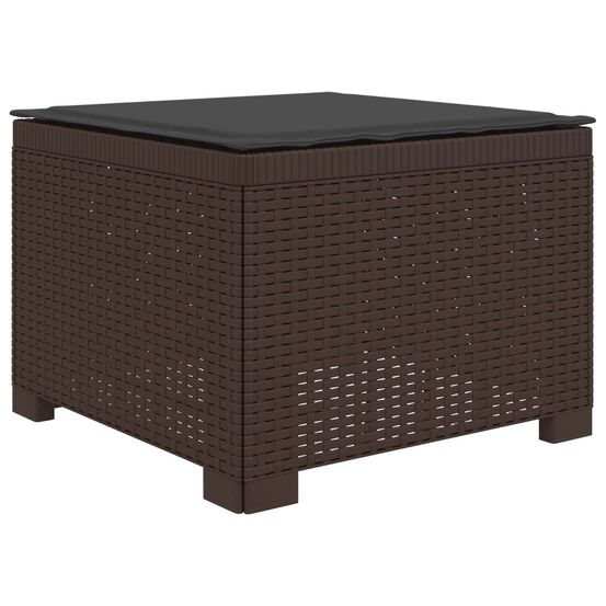 Canapé de jardin 1 place avec coussin look rotin pp marron
