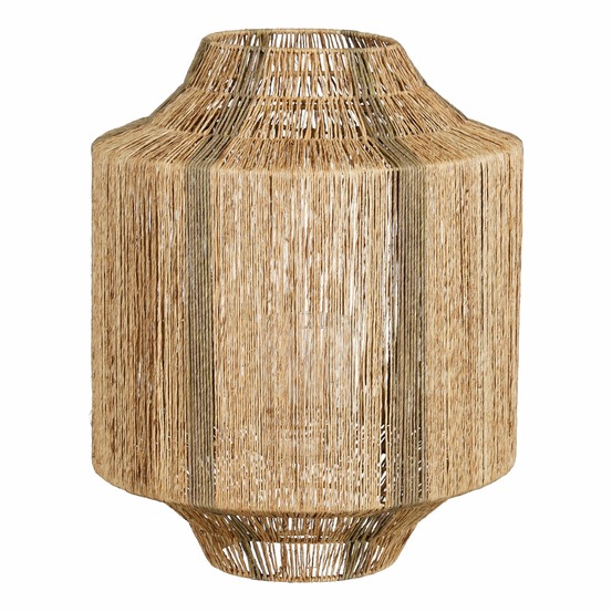 Mica decorations liliano lanterne - h51 x ø40 cm - jute - vert foncé