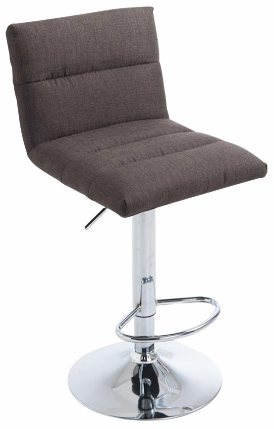 Tabouret de bar limerick tissu chromé
