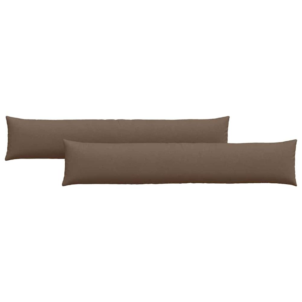 Coussins de canapé 2 pc tissu marron 200 x 40 cm