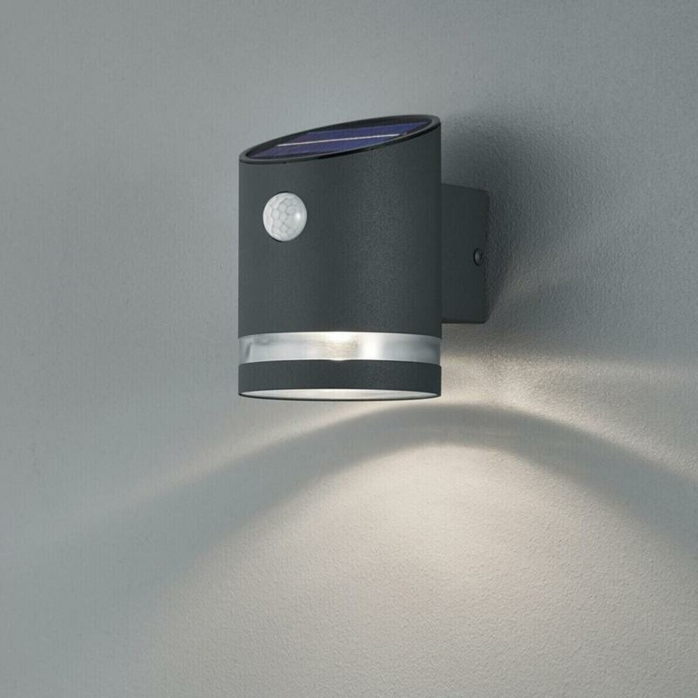 Applique solaire murale salta anthracite 165 lumens à détection de mouvement