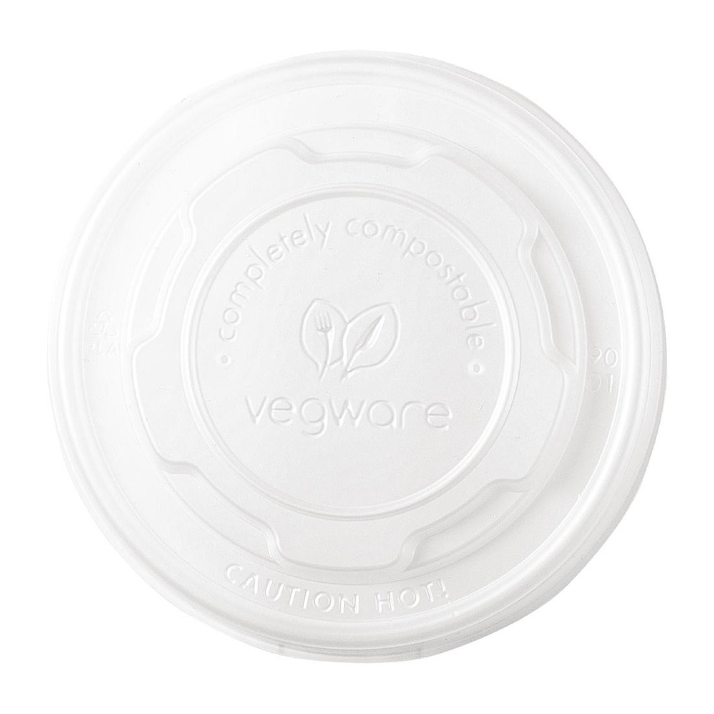 Couvercle plat compostable 230 ml lot de 1000 - vegware
