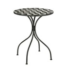 Mica decorations - table de bistrot de jardin en métal noir d61
