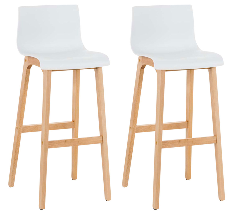 Lot de 2 tabourets de bar hoover natura