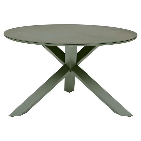 Table de jardin 6 places oryon d130cm vert laurier