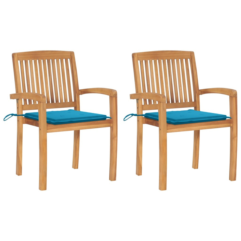 Chaises de jardin 2 pcs avec coussins