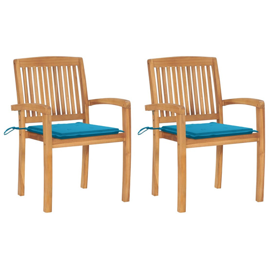 Chaises de jardin 2 pcs avec coussins