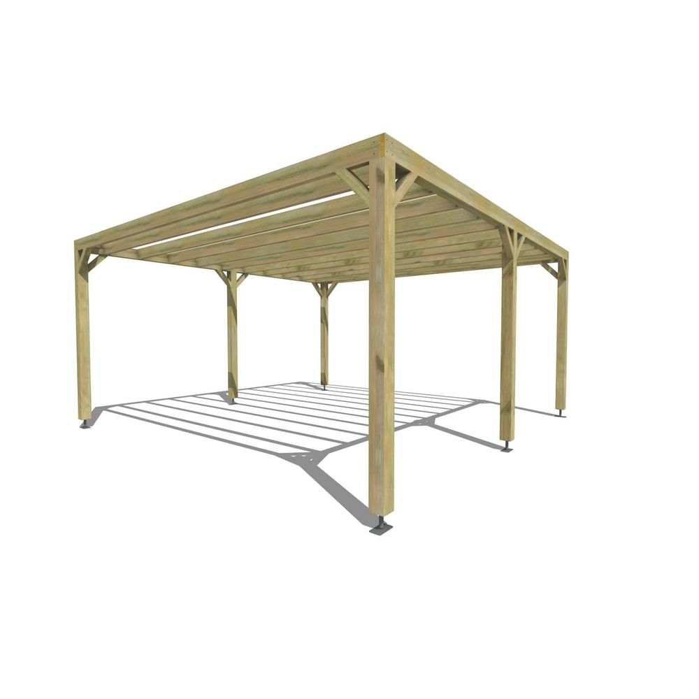 Pergola bois • 5m x 5m • indépendante • sens profondeur • livraison comprise