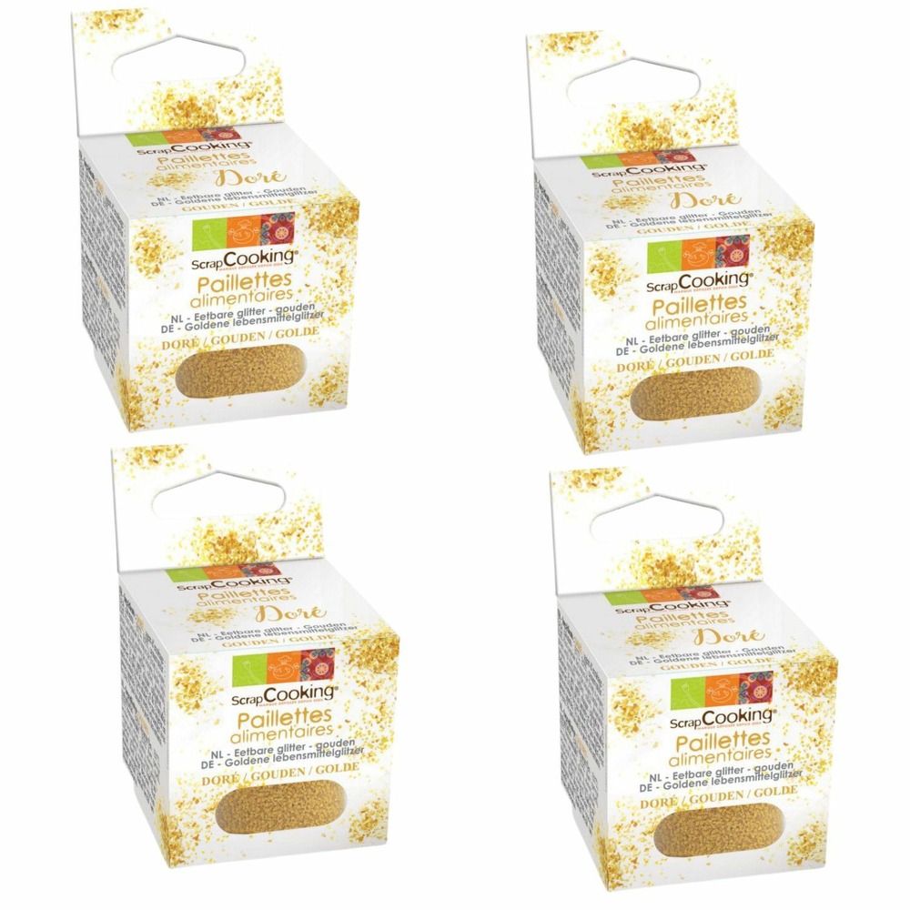 Paillettes alimentaires dorées 20 g