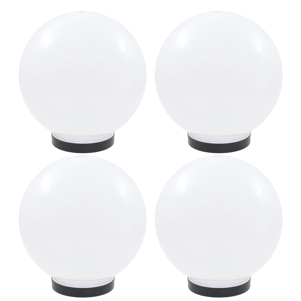 Lampes à led sous forme de boule 4 pcs sphérique 25 cm pmma