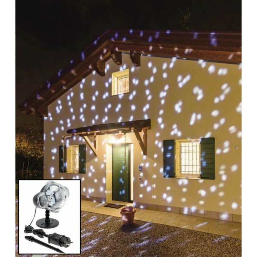 Projecteur de façade effet chute de neige blanc froid 12v 3w extérieur ip44 lotti