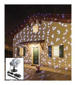 Projecteur de façade effet chute de neige blanc froid 12v 3w extérieur ip44 lotti