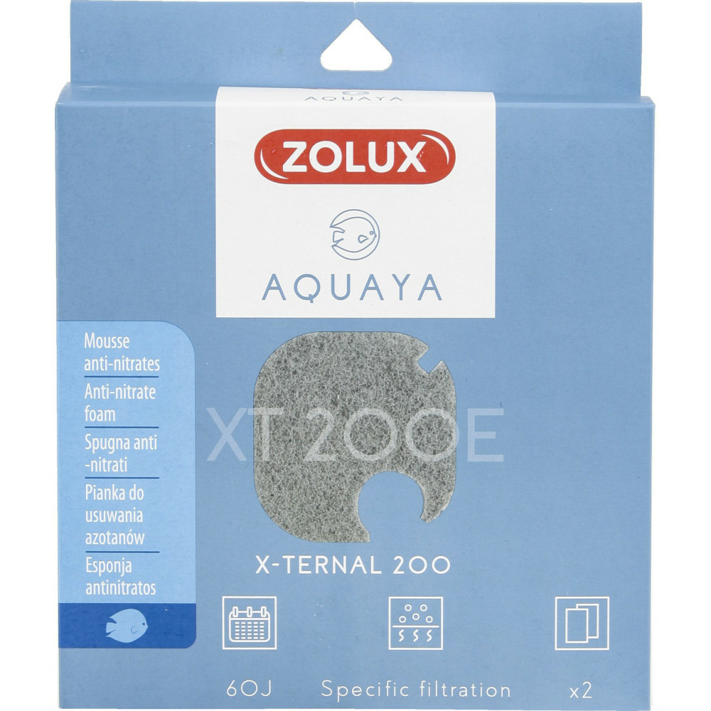 Filtre pour pompe x-ternal 200, filtre xt 200 e mousse anti nitrates x2 pou