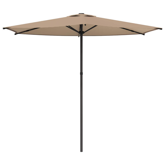 Parasol de jardin 270 x 270 cm polyester rectangulaire taupe