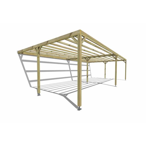 Pergola bois • 10m x 5m • adossée • sens largeur • livraison comprise
