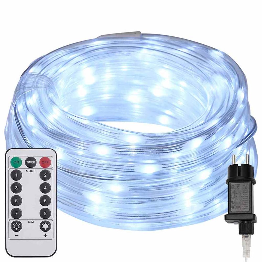 Lumière en corde avec 120 led blanc froid 5 m pvc