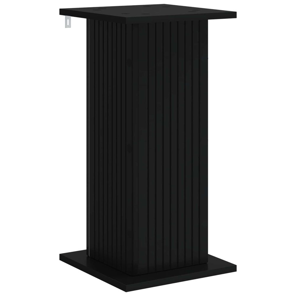 Support de plante noir 30,5 x 30 x 60,5 cm bois d'ingénierie