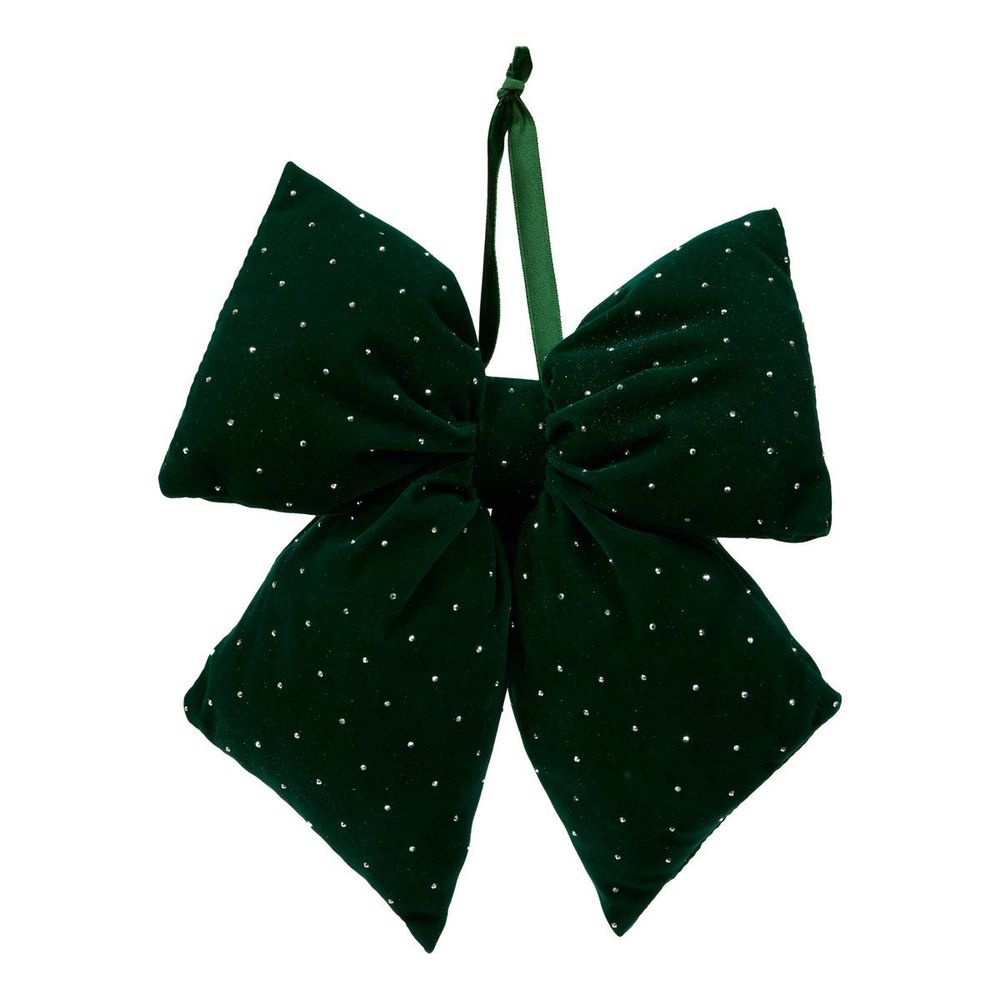 Nœud de sapin matelassé vert 24 x 20 cm