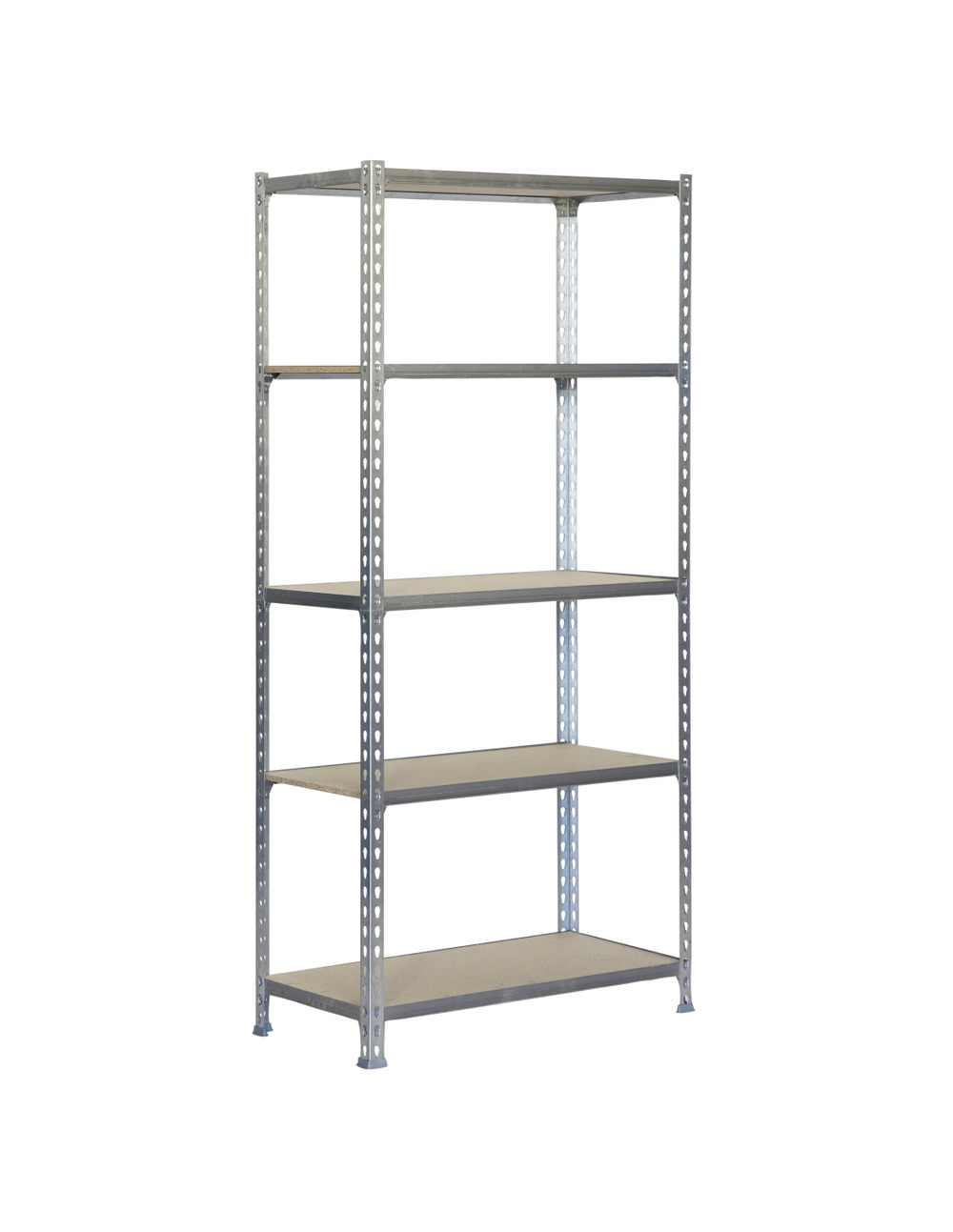 Etagère légère sans vis maderclick 5/300 galva/bois galva/bois 1800x900x300 - simonrack