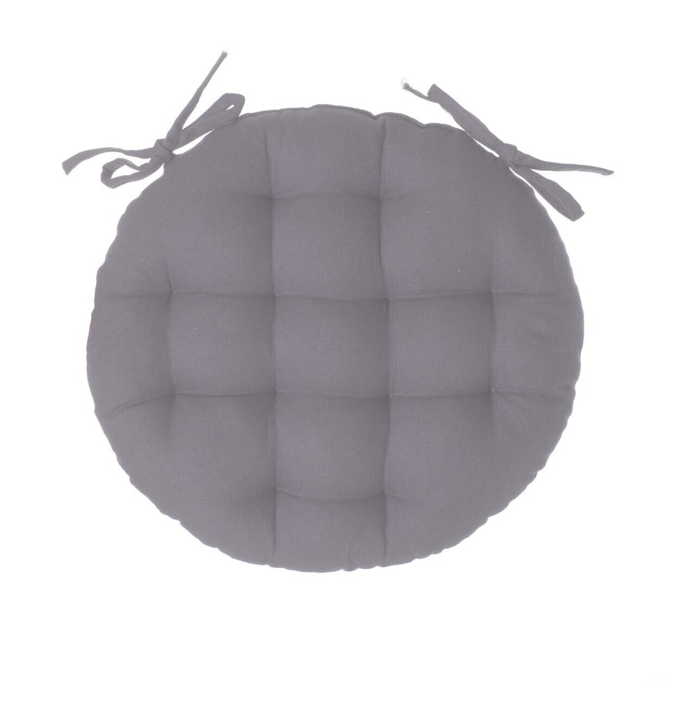 Galette de chaise ronde 38 cm gris