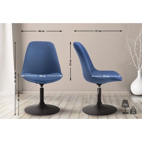 Chaise maverick b en tissu