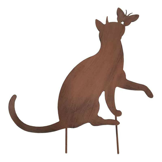 Silhouette chat fer 34x36x2cm