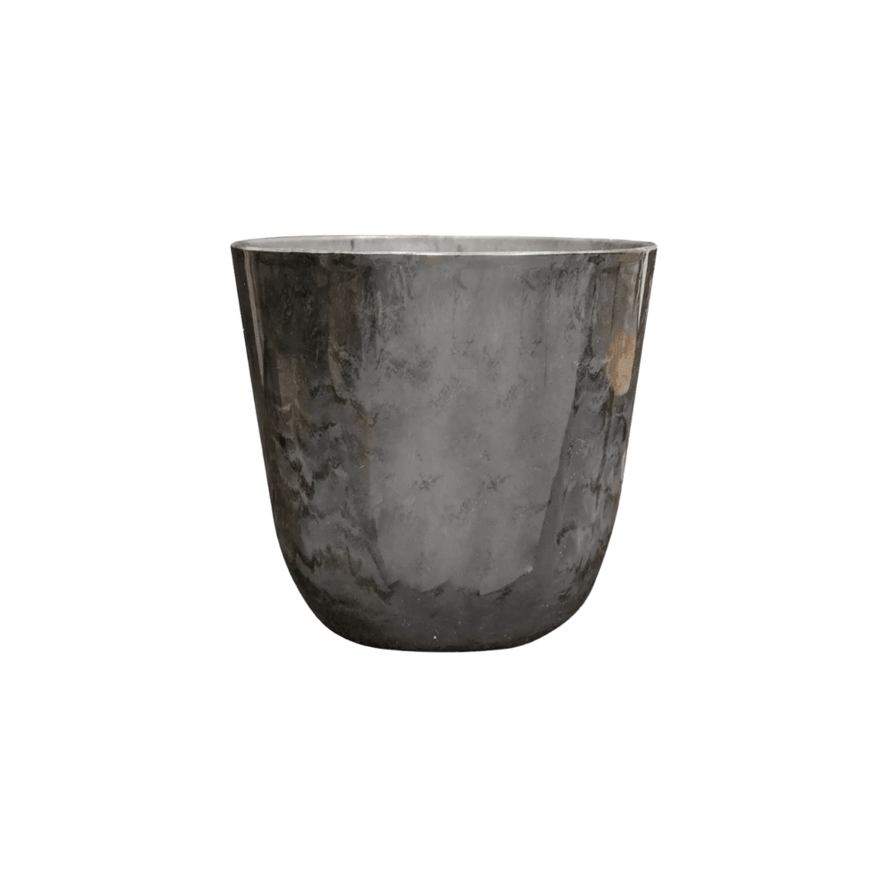 Pot de fleurs marbré gris - d.40cm x h.36cm