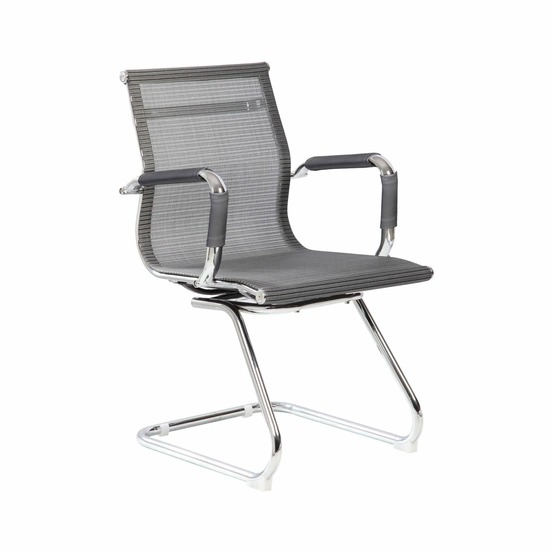 Chaise balvano, siège de salle d'attente de bureau avec accoudoirs, siège d'attente ergonomique, 62x54h89 cm, gris