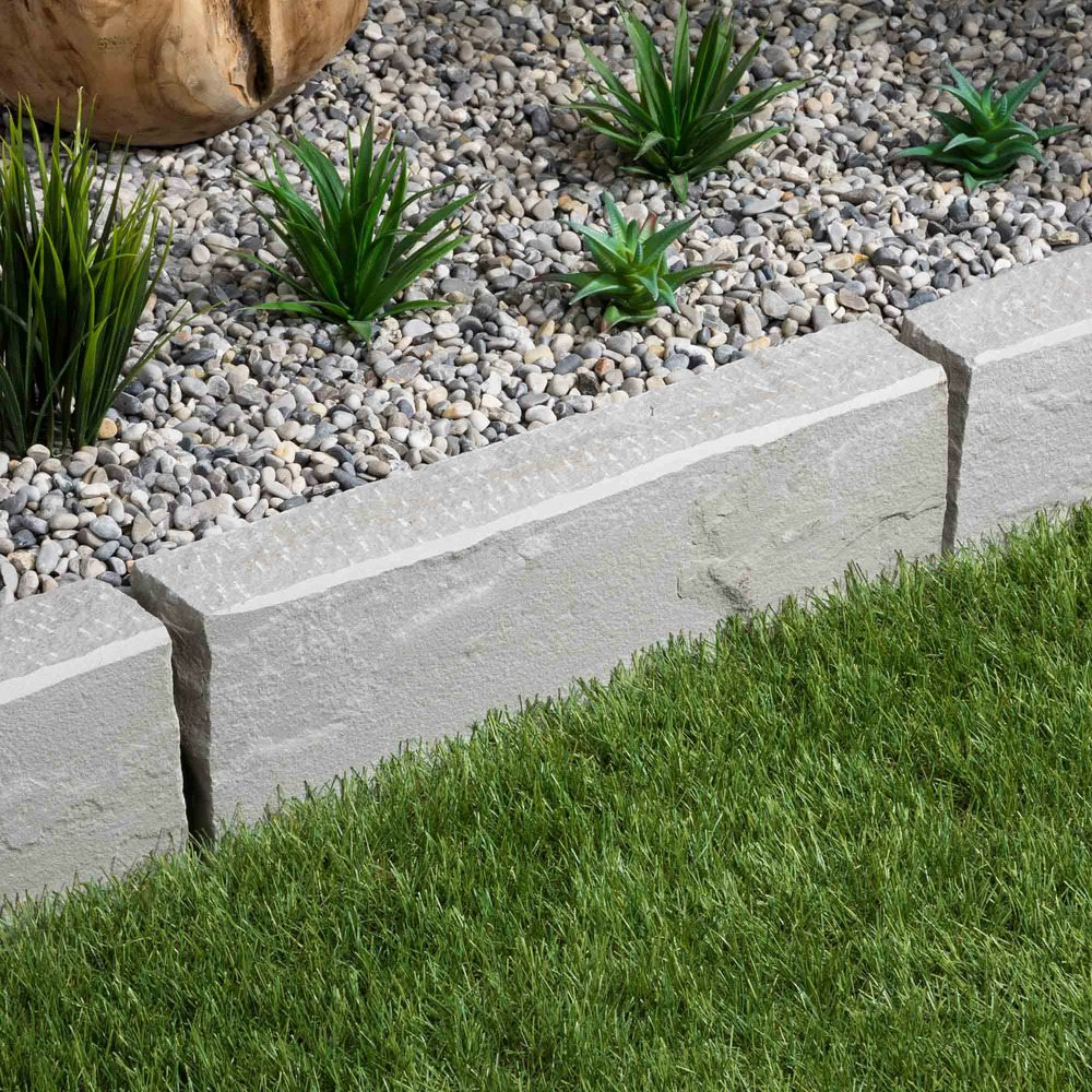 Bordure de jardin grès kandla gris 50x20x8 cm (à l'unité) - ro'ma nature