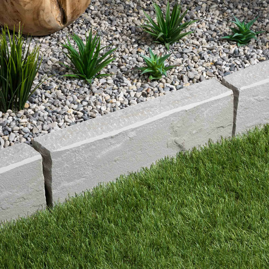 Bordure de jardin grès kandla gris 50x20x8 cm (à l'unité) - ro'ma nature