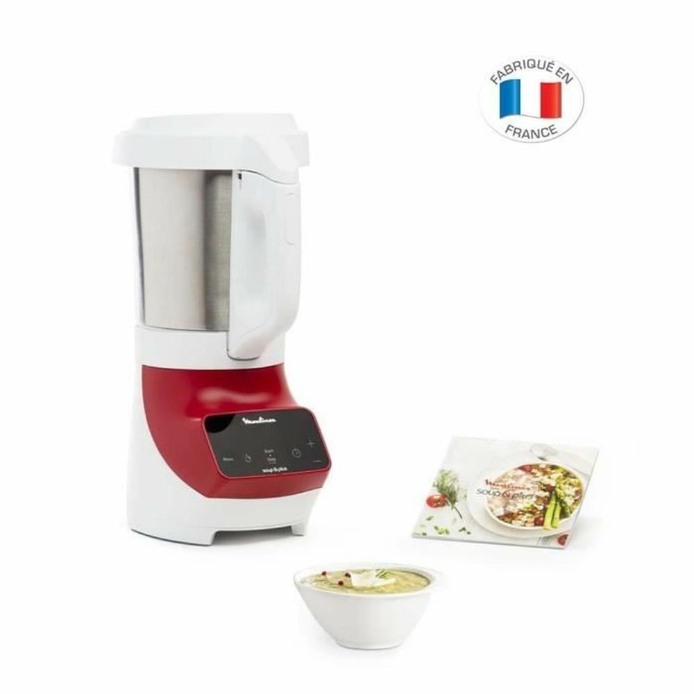 Moulinex soup&plus blender chauffant, capacité utile 2 l, 5 vitesses, ecran tactile, livre recettes,