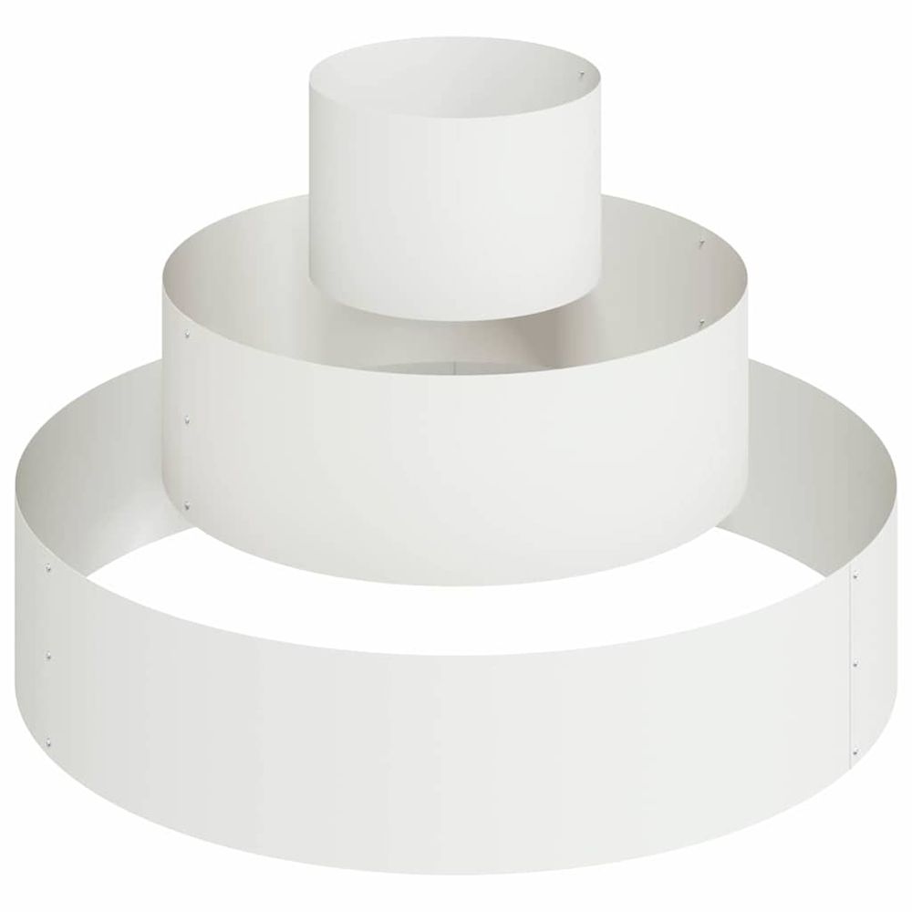 Cache-pot de jardin blanc 90 x 90 x 20 cm acier laminé à froid