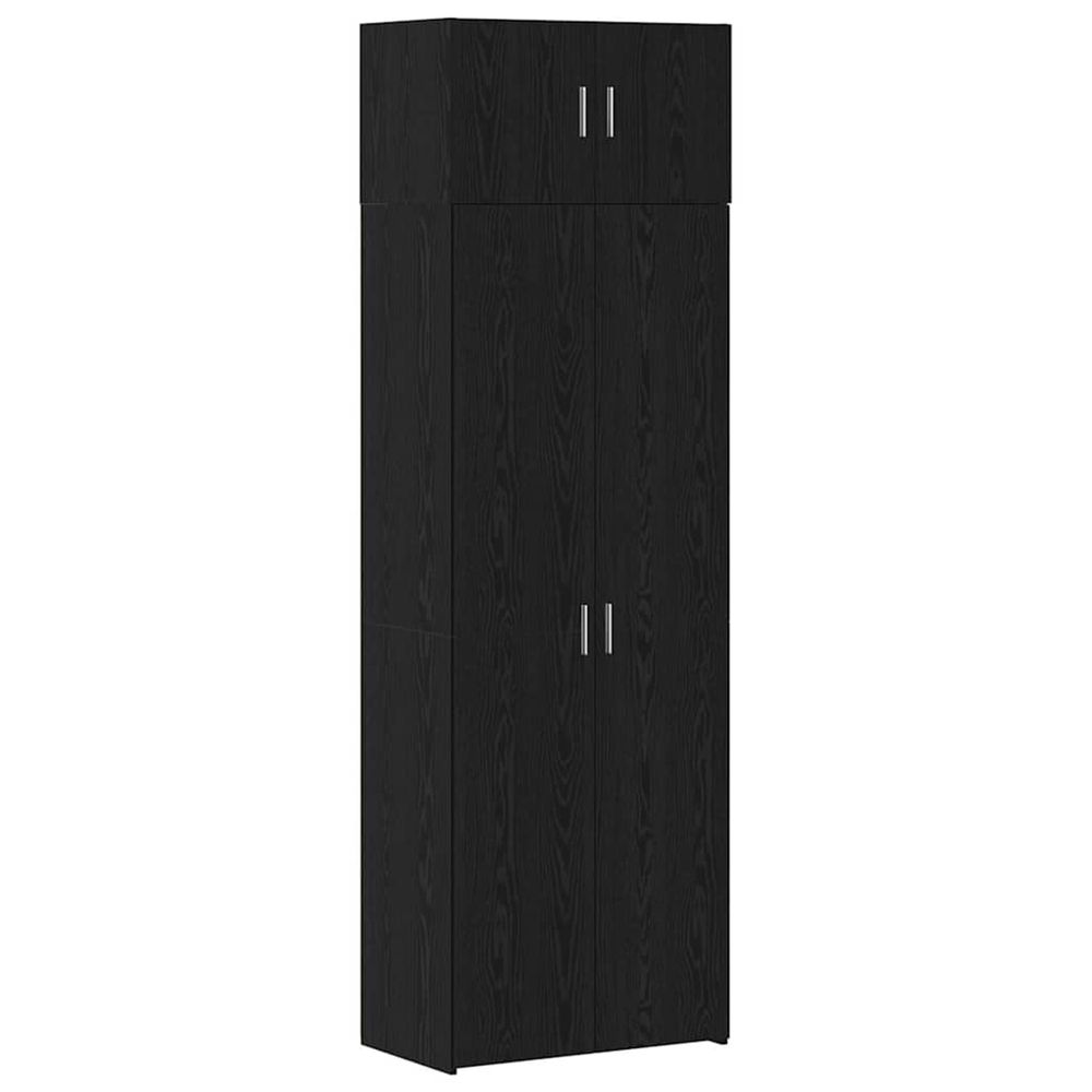 Armoire de rangement 2 pc chêne noir 70 x 42,5 x 185 cm