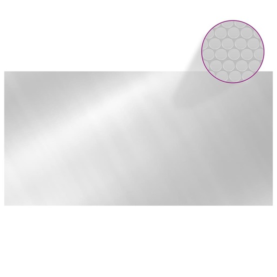 Couverture de piscine argenté 975x488 cm pe