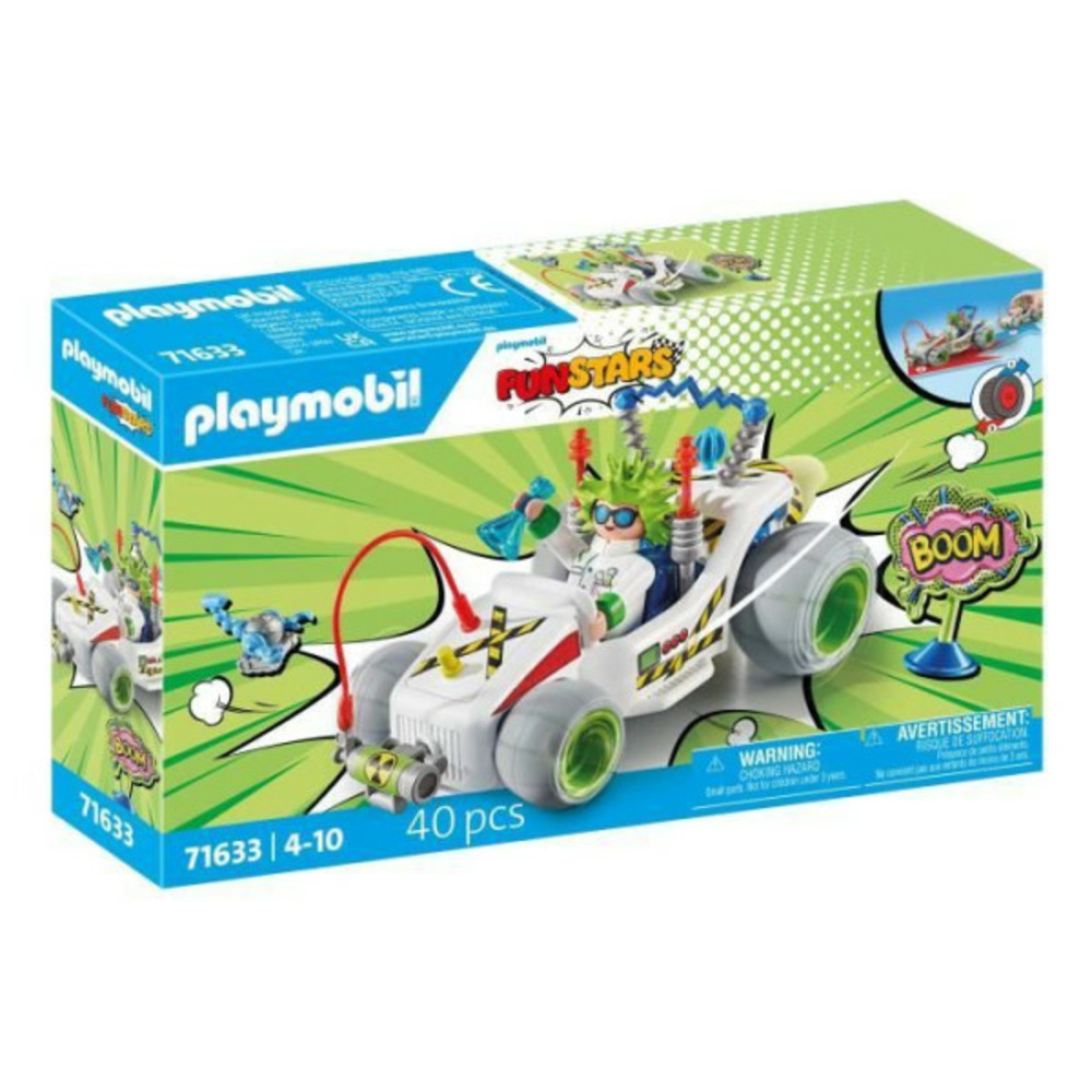 Playmobil 71633 chercheur et kart, funstars, 40 pieces, des 4 ans