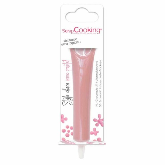 Stylo au chocolat rose pastel 25 g